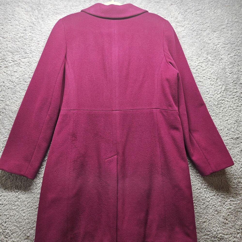 Talbots Magenta Pink Wool Mid Length Coat Size 16 Colorful - Picture 10 of 10